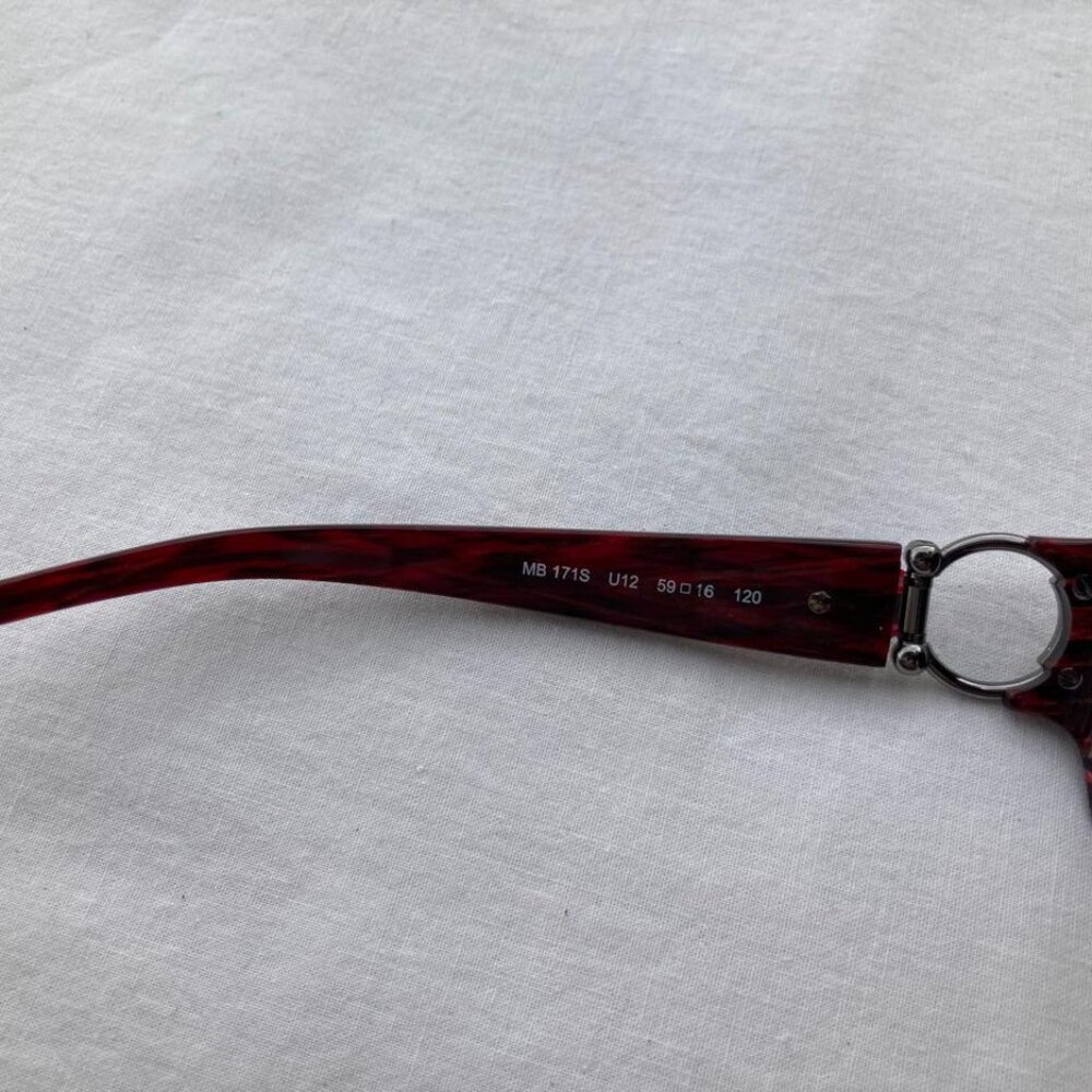 MONT BLANC Women Sunglasses Bordeaux Jaquard  MB 171S Frame Size 59 []16 120 - Picture 9 of 15